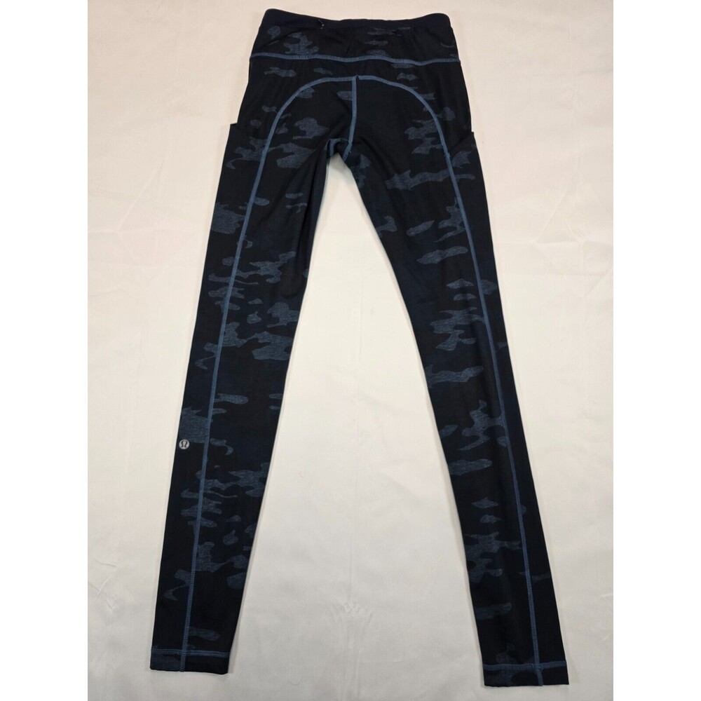 Lululemon Women's Blue Camo Speed Up Tight Stretch Gym Yoga Workout Size 4 - Picture 2 of 11